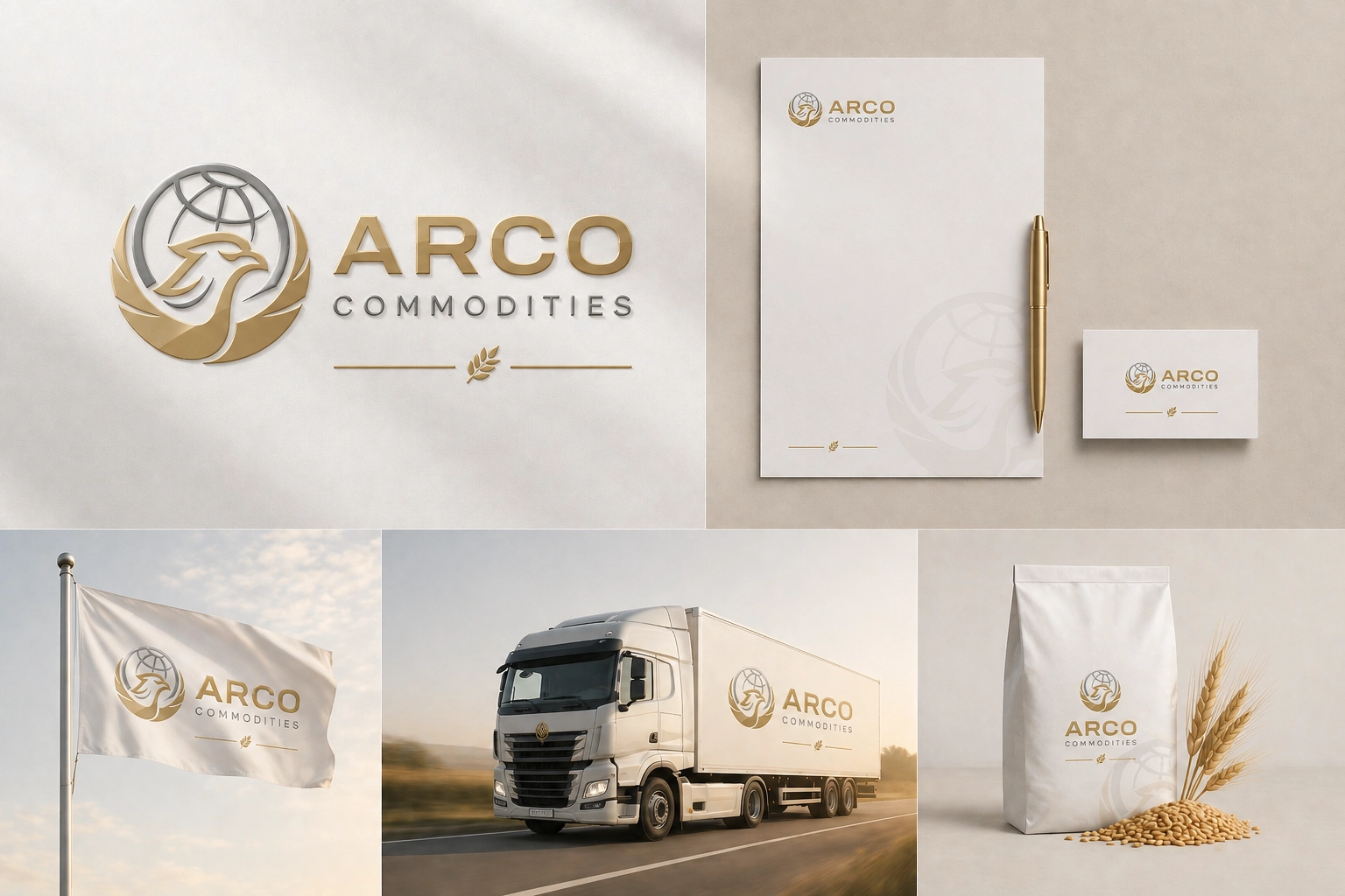 фирменный стиль Arco Commodities аграрная компания Казахстан брендинг