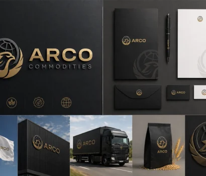 фирменный стиль Arco Commodities аграрная компания Казахстан брендинг