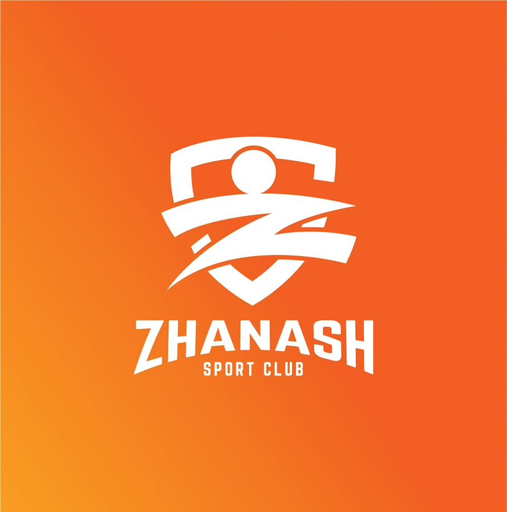 логотип спортивного клуба Zhanash дизайн айдентики