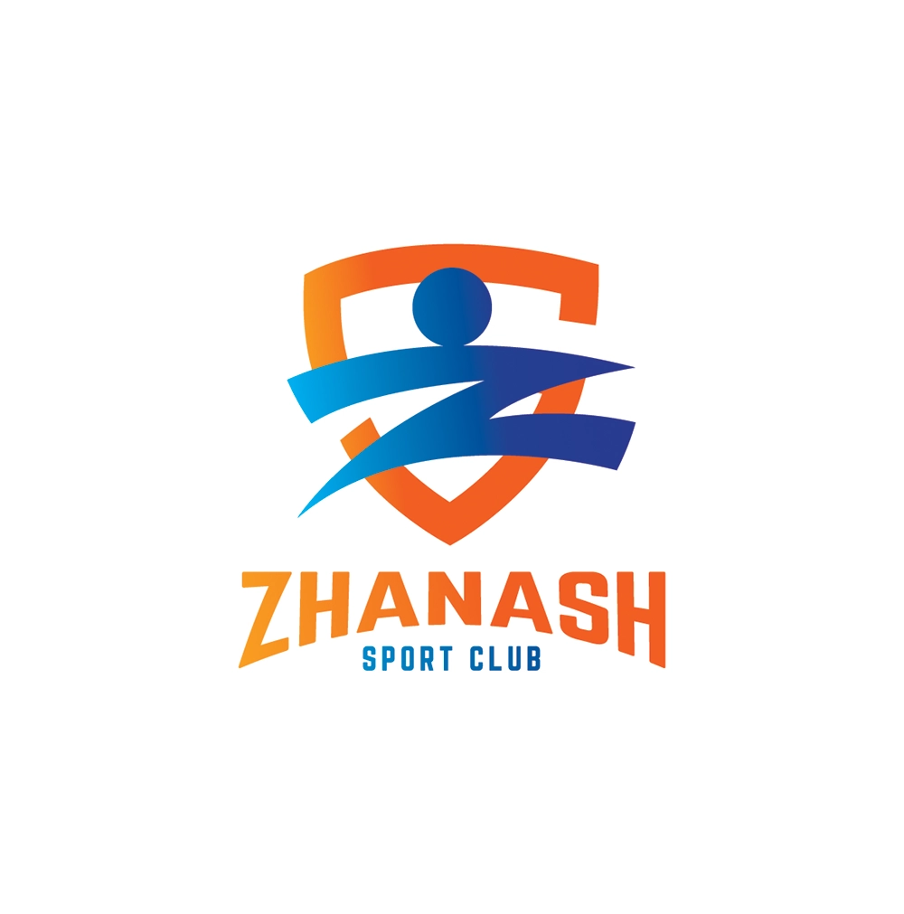 логотип спортивного клуба Zhanash дизайн айдентики