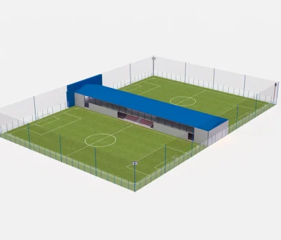 3D визуализация футбольного поля LLF Arena Aktau | Дизайн спортивных площадок