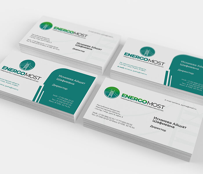 Дизайн визитки Энергомост LTD
