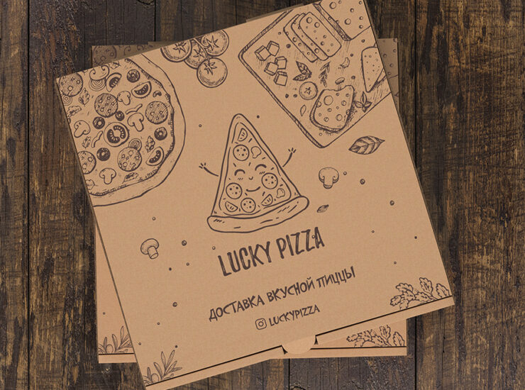 Дизайн фирменного стиля для "Lucky Pizza"