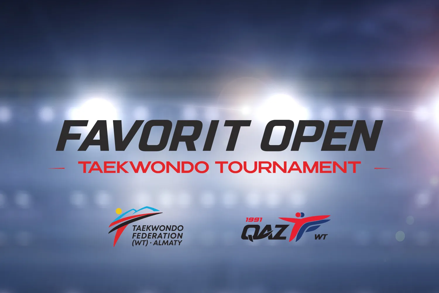 Оформление арены для спортивного мероприятия в Актау брендинг FAVORIT OPEN