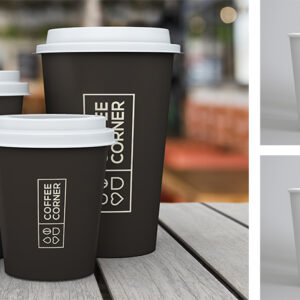 Дизайн на стаканчики для кофейни Corner Coffee