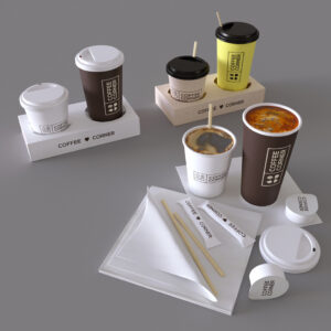 Дизайн фирменного стиля для кофейни Corner Coffee