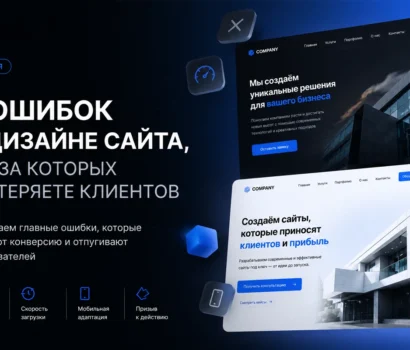 5 ошибок в дизайне сайта, из-за которых бизнес теряет клиентов