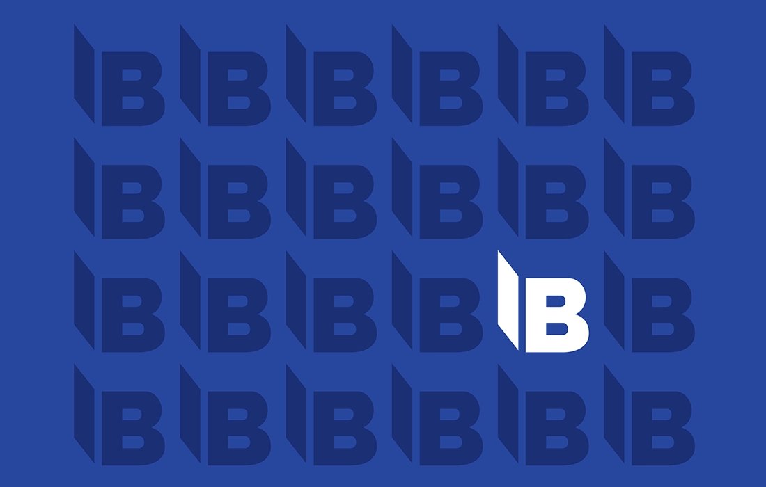 Создание уникального паттерна и элементов визуальной айдентики для IB Development. Как архитектурный ритм и геометрия логотипа формируют образ надежного застройщика.