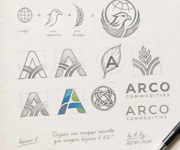 фирменный стиль Arco Commodities аграрная компания Казахстан брендинг