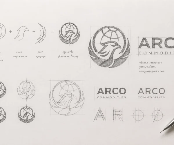 фирменный стиль Arco Commodities аграрная компания Казахстан брендинг