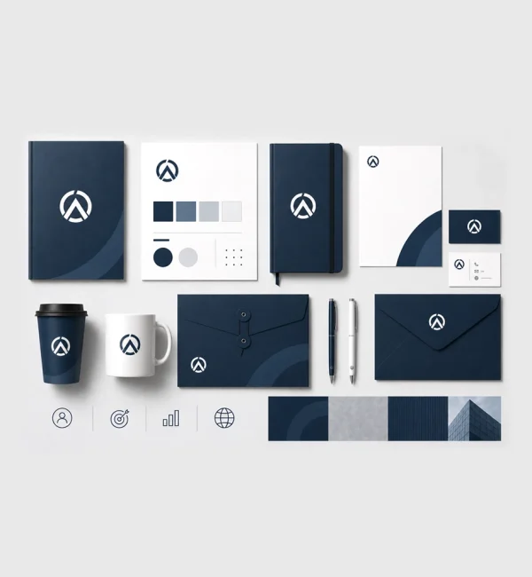 Фирменный стиль пример компании минималистичный дизайн