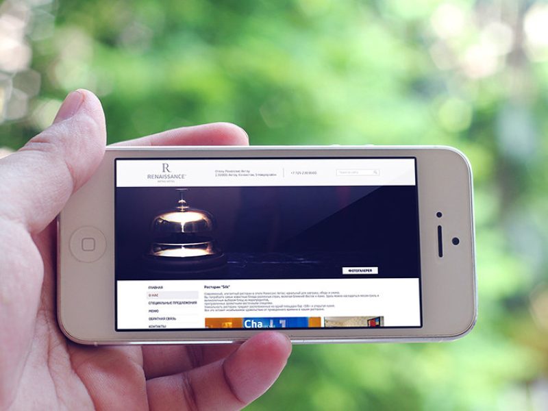 Веб-дизайн сайта для отеля «Renesanse»